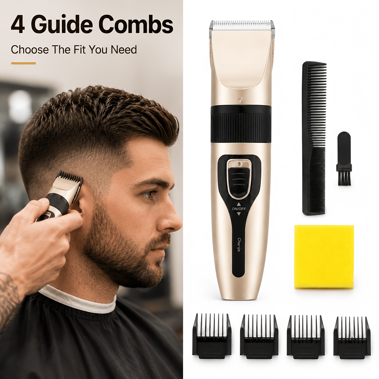 Men'S Grooming Hairstyles - Smart Self-Service Hair Clipper for Flat