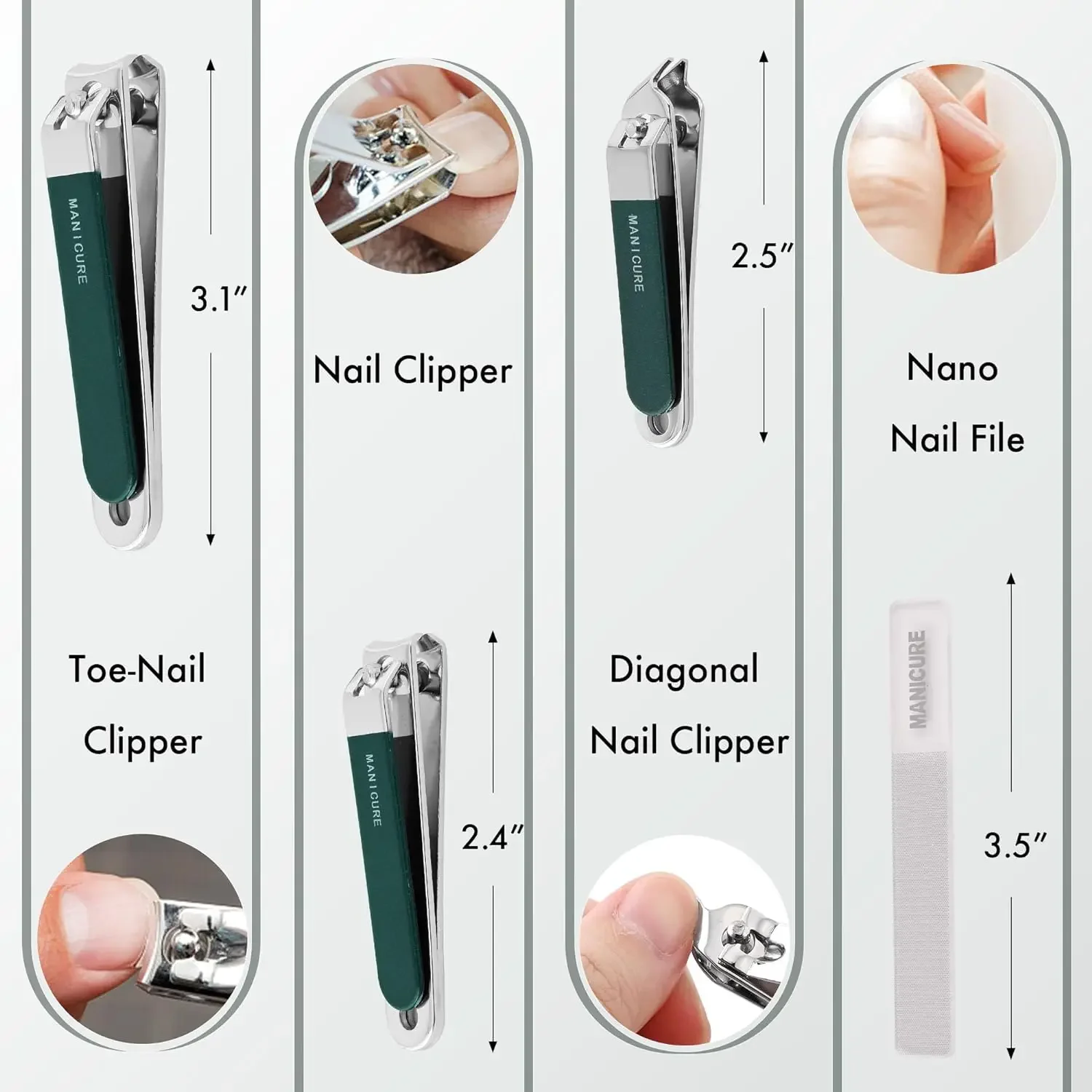 4 Pcs Steel Nail Clipper Manic - Mens Grooming Travel Kit review and price