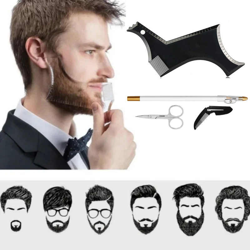 4Pcs Set Beard Shaping Kit Mul - Beard Trimmer review and price