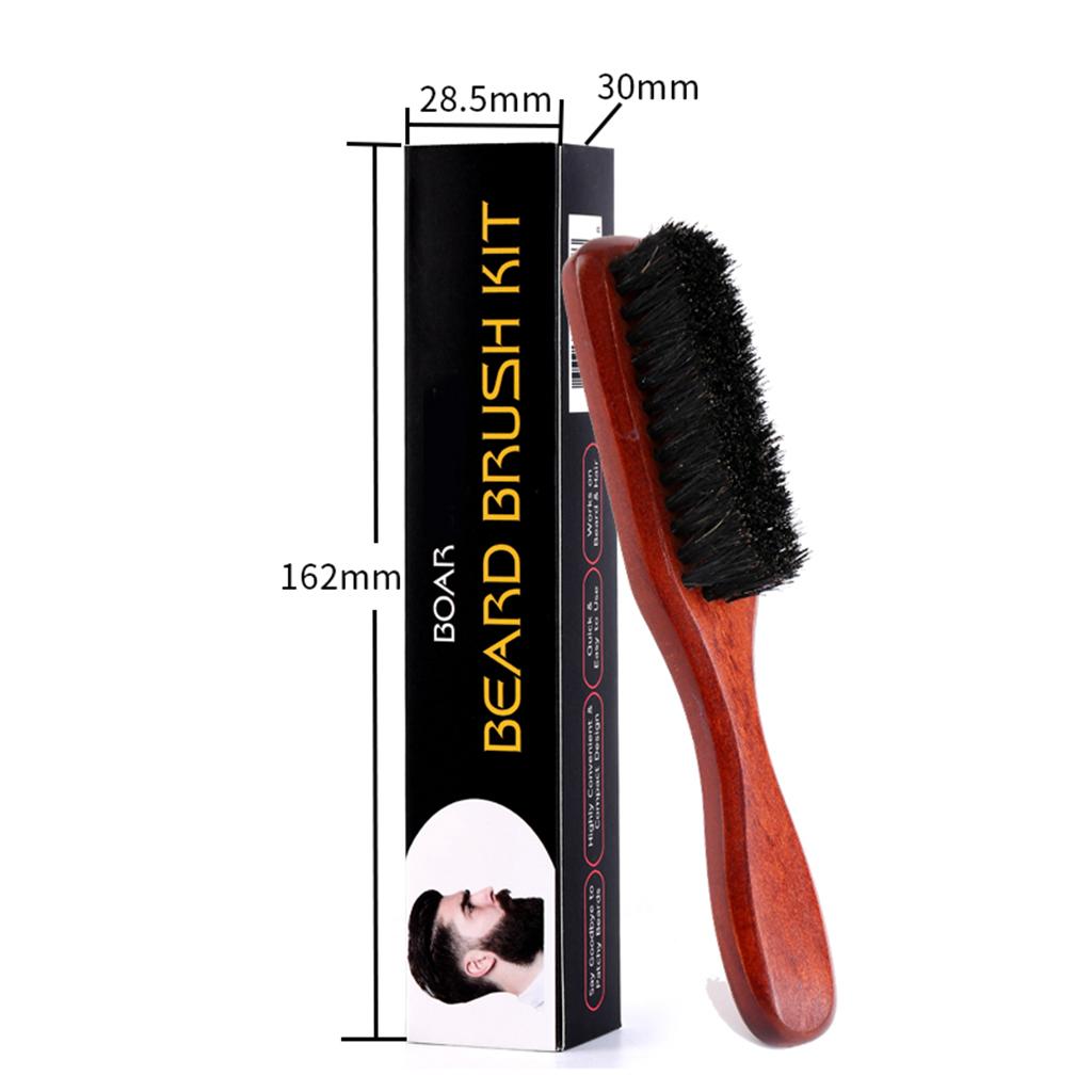 Beard Brush Wooden Long Handle - Mens Grooming Travel Kit review and price